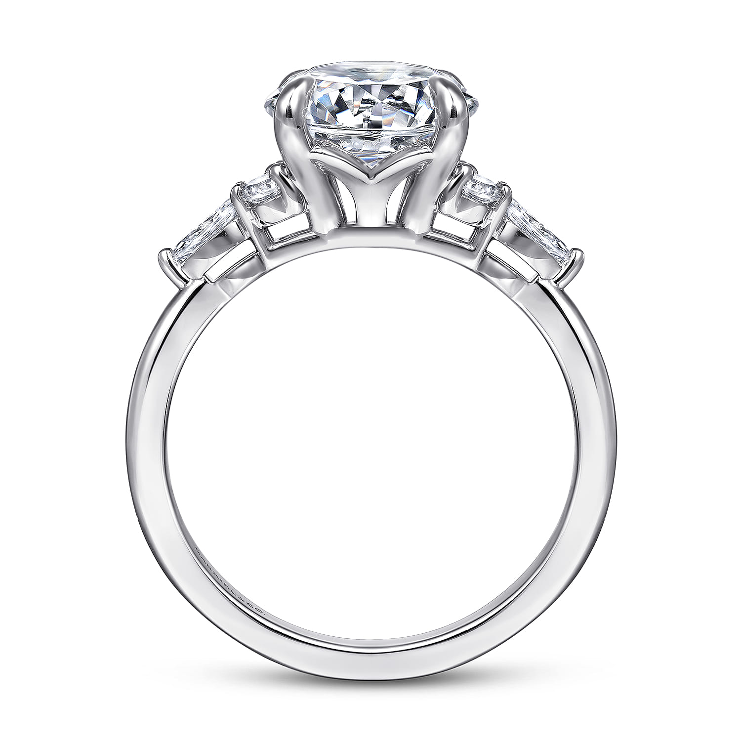 Avah - 14K White Gold Round Diamond Cluster Engagement Ring - 0.3 ct - Shot 2