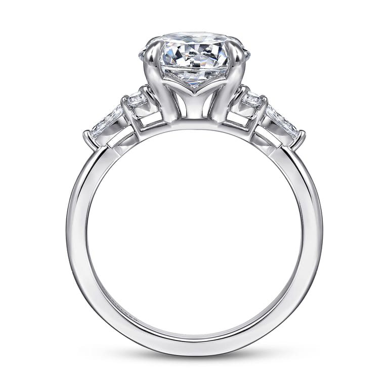 Avah - 14K White Gold Round Diamond Cluster Engagement Ring - 0.3 ct - Shot 2