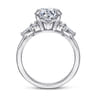 Avah - 14K White Gold Round Diamond Cluster Engagement Ring - 0.3 ct