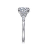 Avah - 14K White Gold Round Diamond Cluster Engagement Ring - 0.3 ct