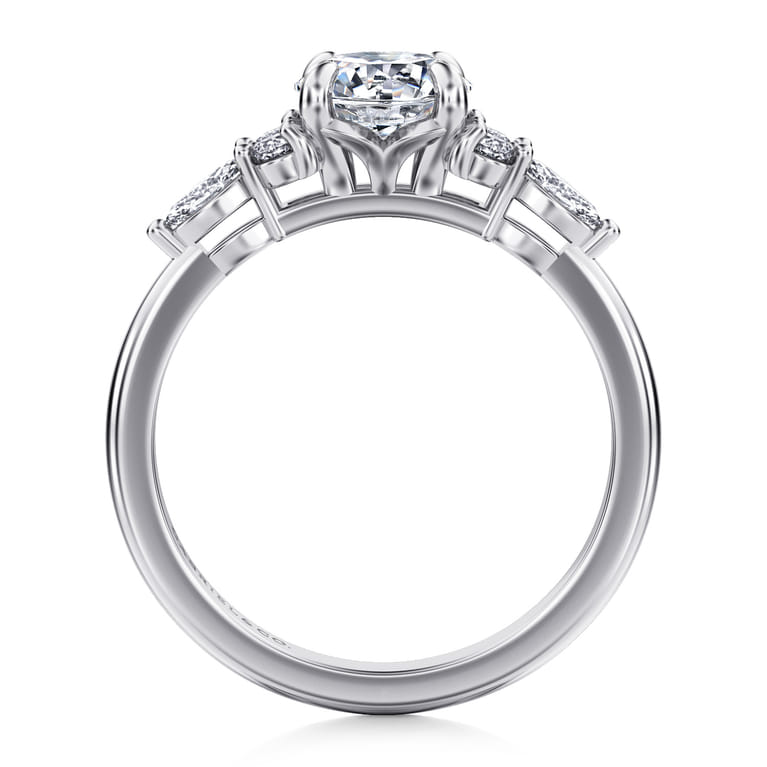 Avah - 14K White Gold Round Diamond Cluster Engagement Ring - 0.26 ct - Shot 2
