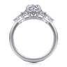 Avah - 14K White Gold Round Diamond Cluster Engagement Ring - 0.26 ct