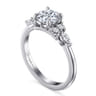 Avah - 14K White Gold Round Diamond Cluster Engagement Ring - 0.26 ct