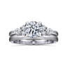 Avah - 14K White Gold Round Diamond Cluster Engagement Ring - 0.26 ct