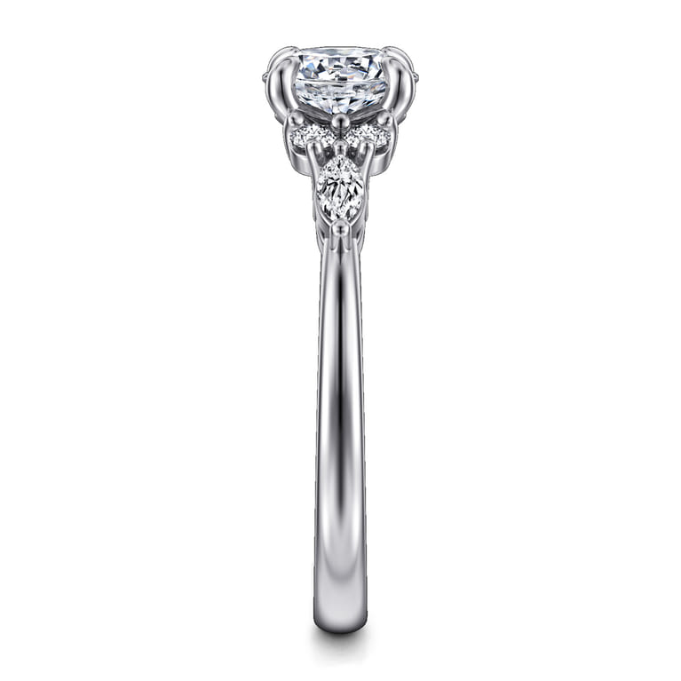 Avah - 14K White Gold Round Diamond Cluster Engagement Ring - 0.26 ct - Shot 5