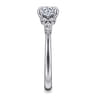 Avah - 14K White Gold Round Diamond Cluster Engagement Ring - 0.26 ct