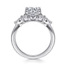 Avah - 14K White Gold Round Diamond Cluster Engagement Ring - 0.28 ct