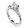 Avah - 14K White Gold Round Diamond Cluster Engagement Ring - 0.28 ct