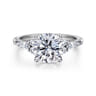 Avah - 14K White Gold Round Diamond Cluster Engagement Ring - 0.28 ct