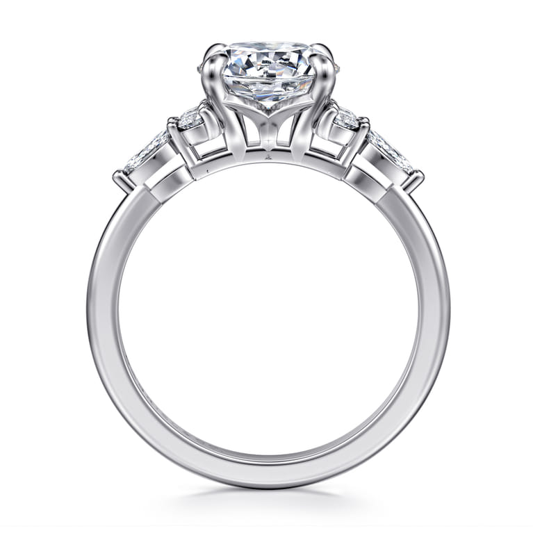 Avah - 14K White Gold Round Diamond Cluster Engagement Ring - 0.28 ct - Shot 2