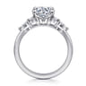 Avah - 14K White Gold Round Diamond Cluster Engagement Ring - 0.28 ct