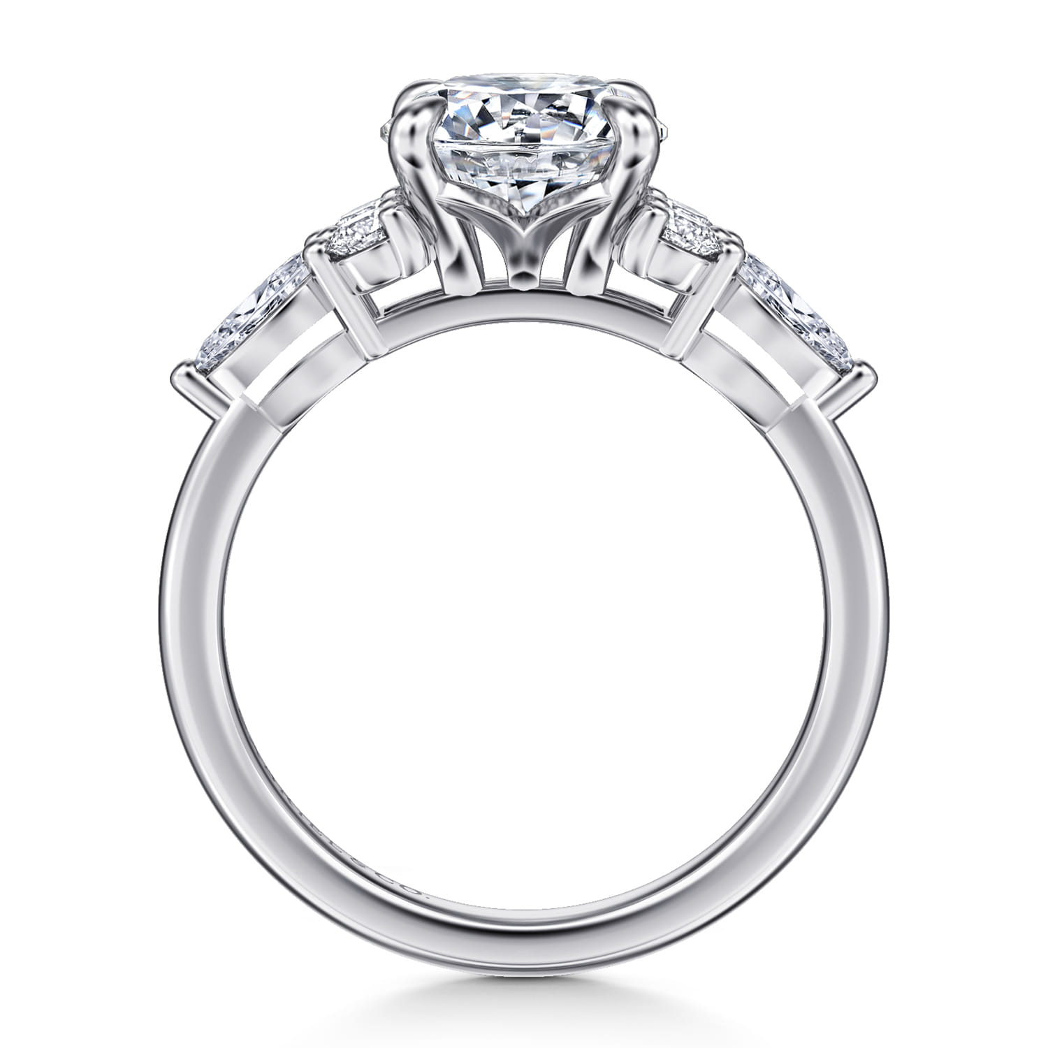 Avah - 14K White Gold Round Diamond Engagement Ring - 0.5 ct - Shot 2