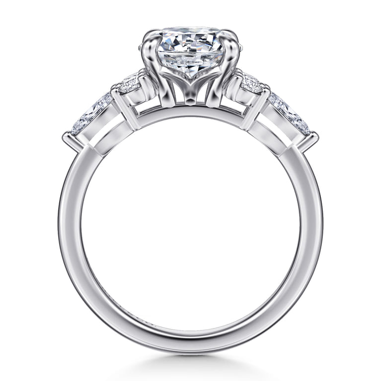 Avah - 14K White Gold Round Diamond Engagement Ring - 0.5 ct - Shot 2