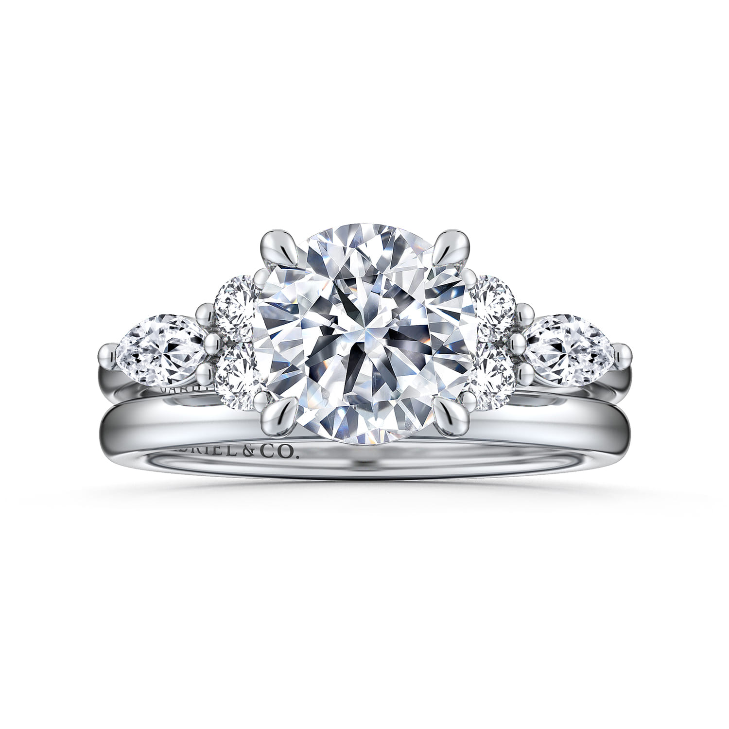 Avah - 14K White Gold Round Diamond Engagement Ring - 0.5 ct - Shot 4