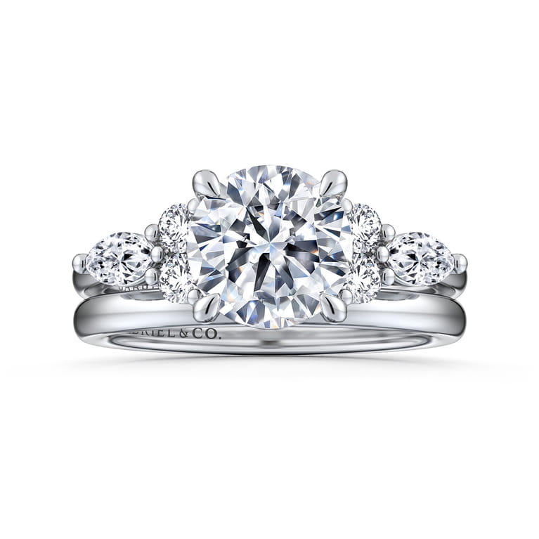 Avah - 14K White Gold Round Diamond Engagement Ring - 0.5 ct - Shot 4
