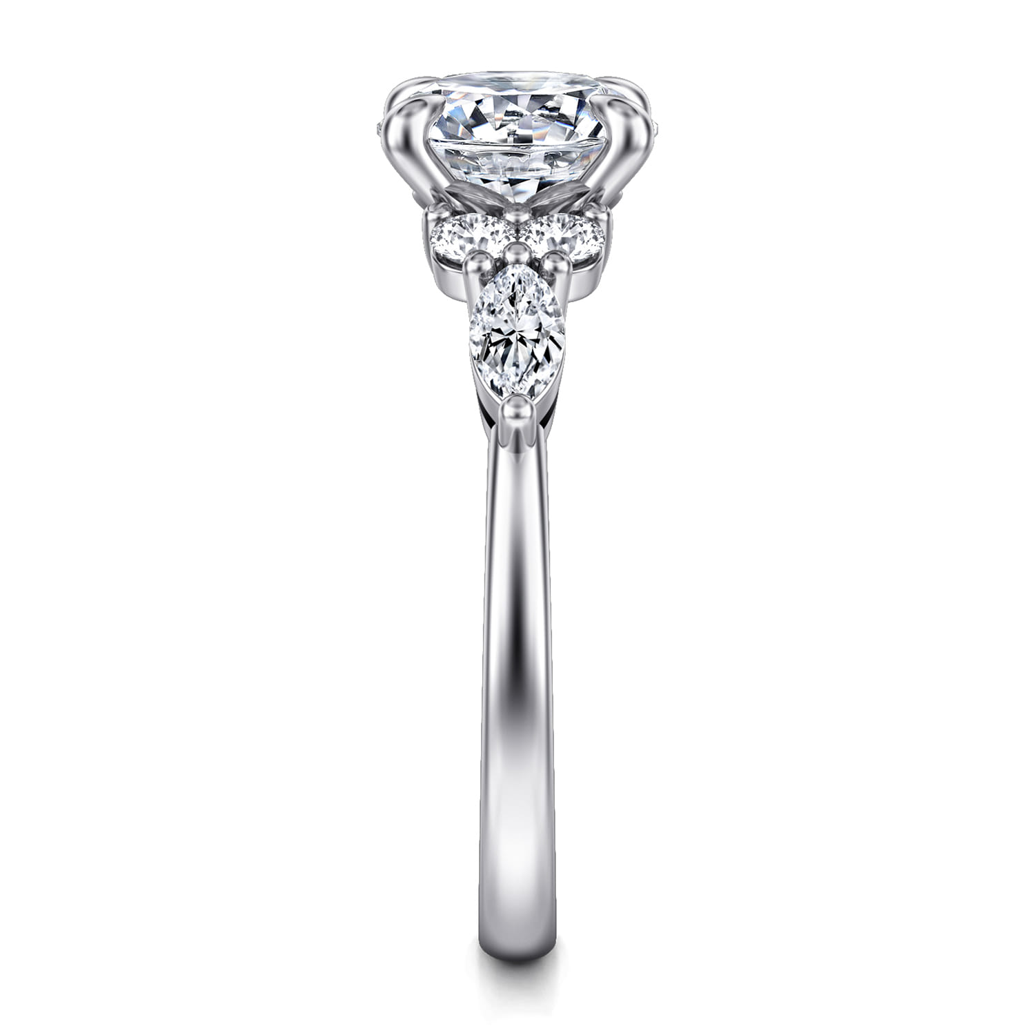 Avah - 14K White Gold Round Diamond Engagement Ring - 0.5 ct - Shot 5