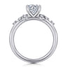 Sacred - 14K White Gold Round Diamond Engagement Ring - 0.18 ct