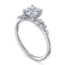 Sacred - 14K White Gold Round Diamond Engagement Ring - 0.18 ct
