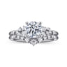 Sacred - 14K White Gold Round Diamond Engagement Ring - 0.18 ct