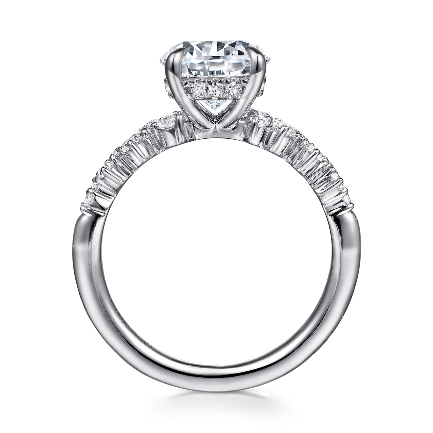 Cove - 14K White Gold Round Diamond Engagement Ring - 0.5 ct - Shot 2