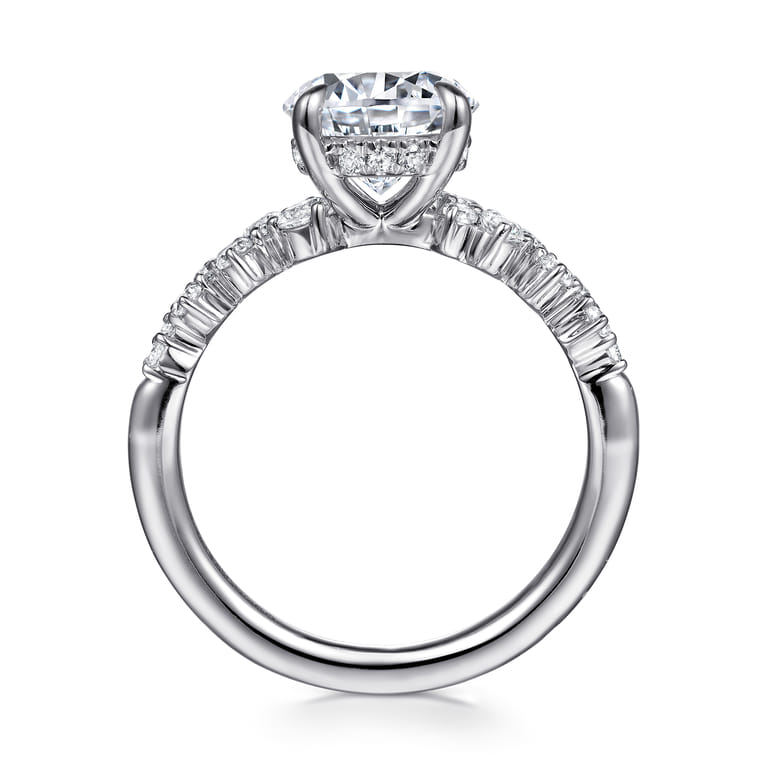 Cove - 14K White Gold Round Diamond Engagement Ring - 0.5 ct - Shot 2