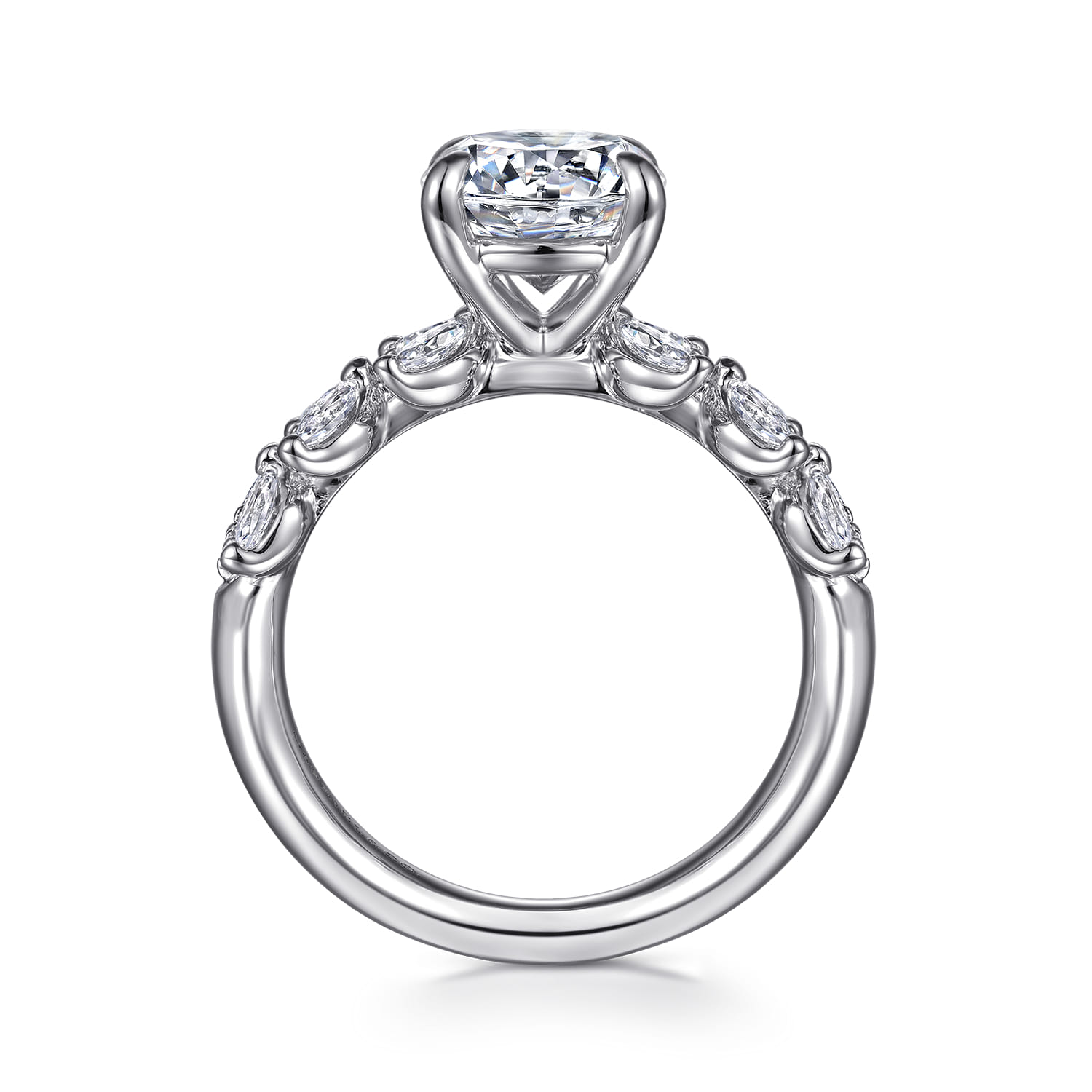 Rivka - 14K White Gold Round Diamond Engagement Ring - 0.5 ct - Shot 2