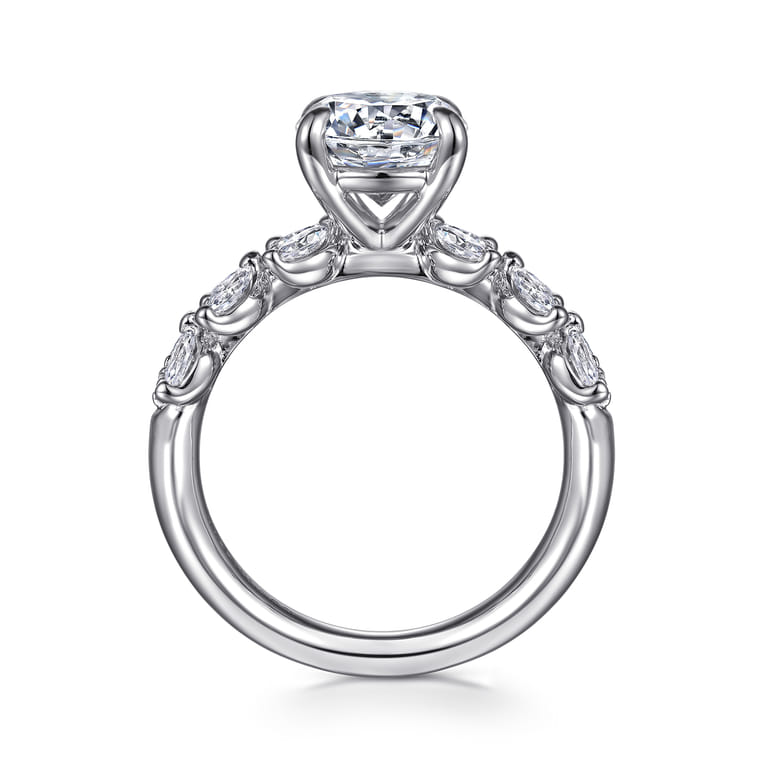 Rivka - 14K White Gold Round Diamond Engagement Ring - 0.5 ct - Shot 2