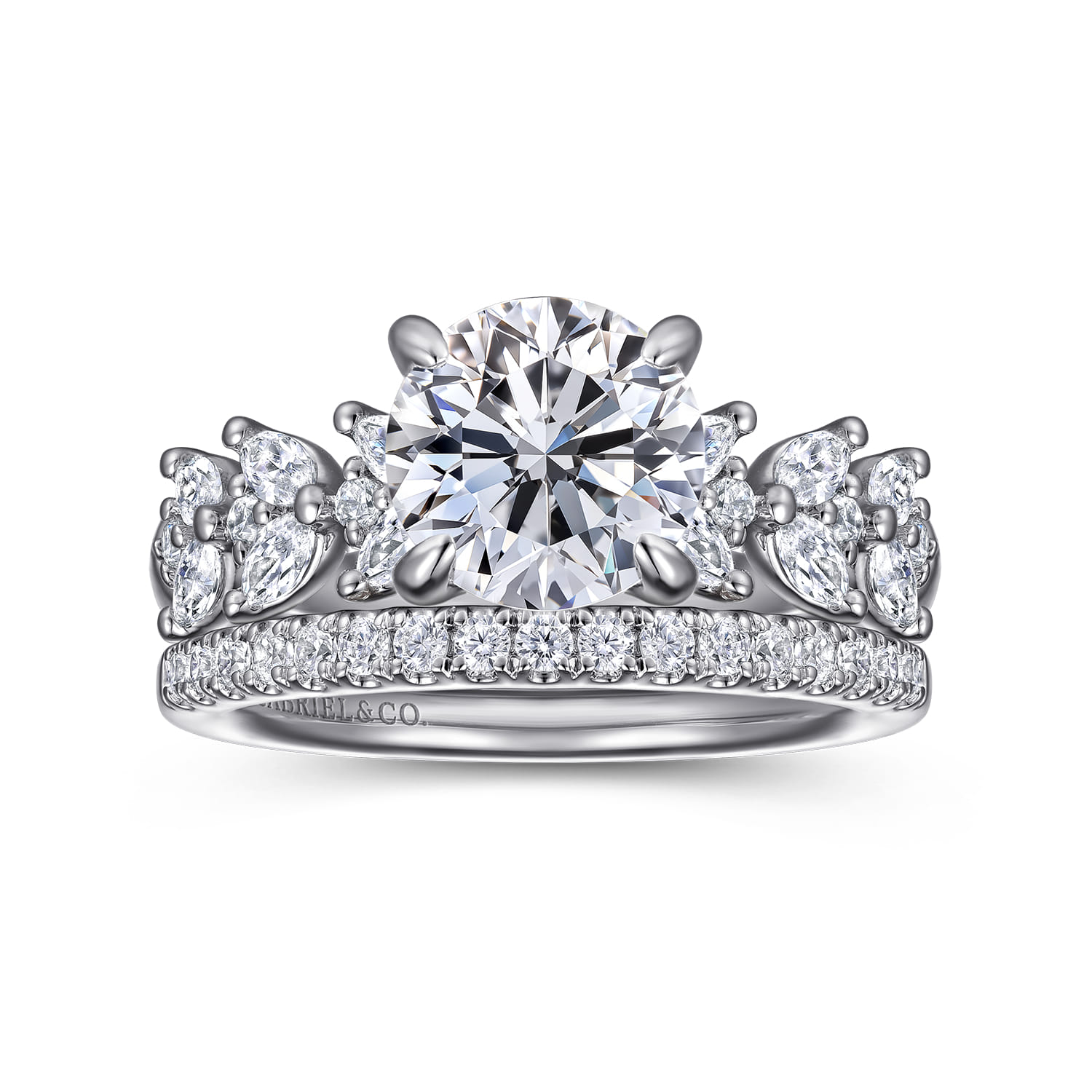 Rivka - 14K White Gold Round Diamond Engagement Ring - 0.5 ct - Shot 4