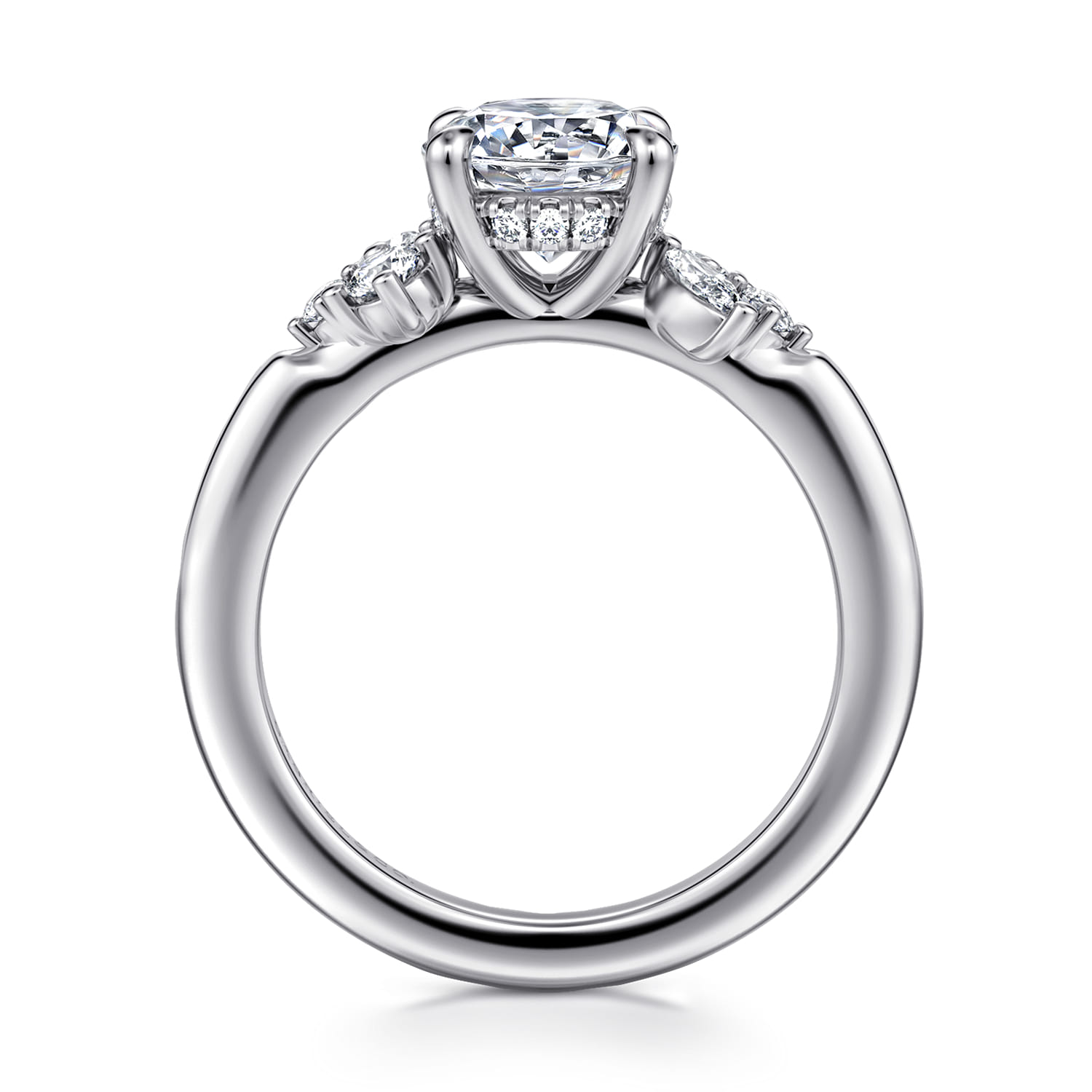 Caye - 14K White Gold Round Diamond Engagement Ring - 0.7 ct - Shot 2