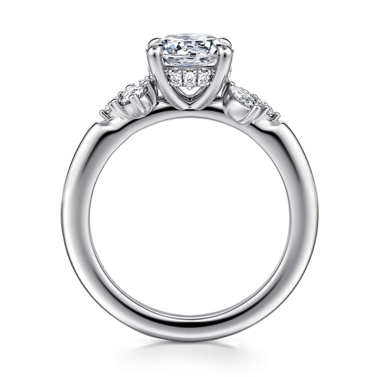 Caye - 14K White Gold Round Diamond Engagement Ring - 0.7 ct - Shot 2