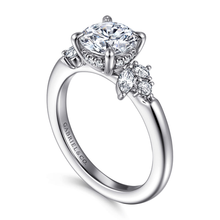 Caye - 14K White Gold Round Diamond Engagement Ring - 0.7 ct - Shot 3