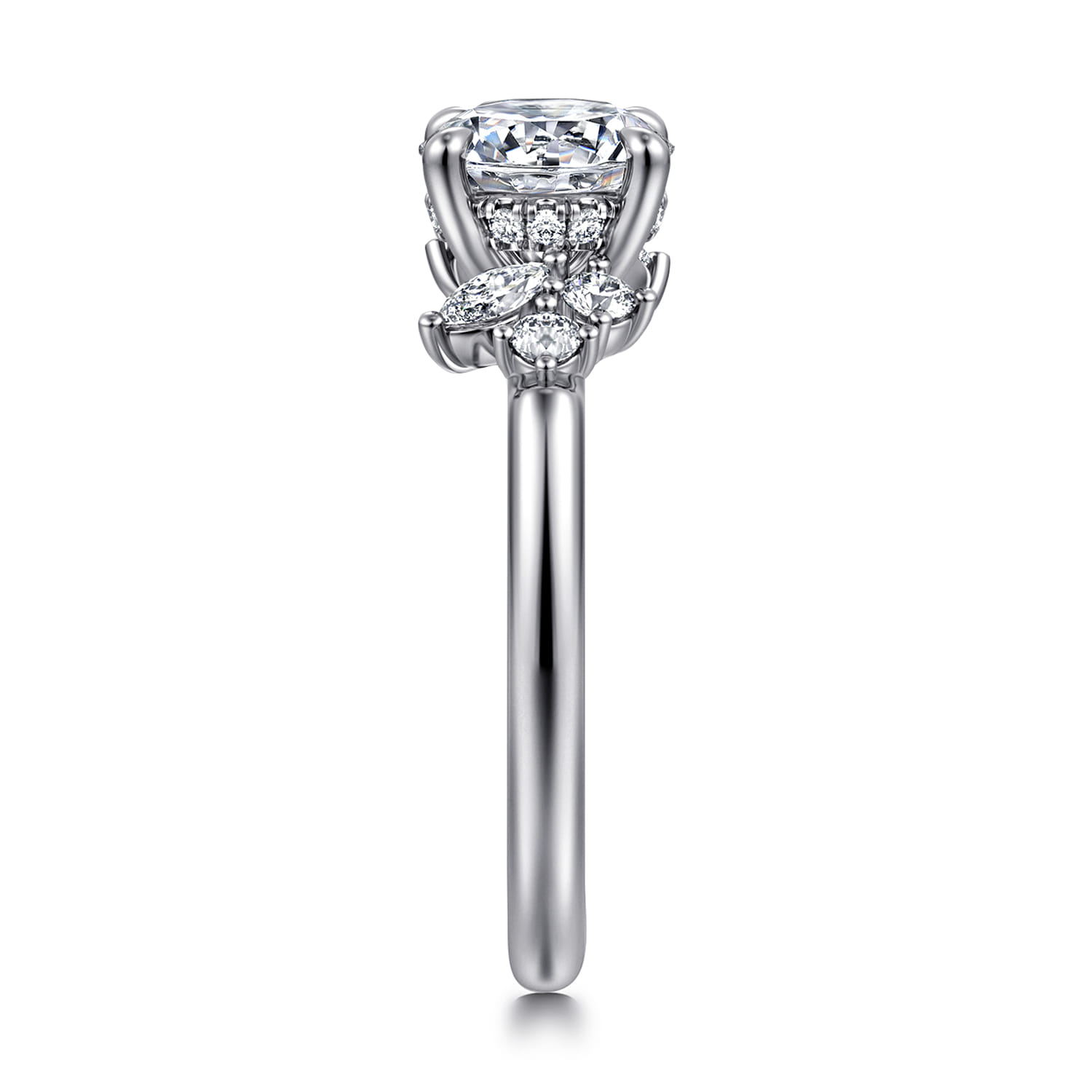 Caye - 14K White Gold Round Diamond Engagement Ring - 0.7 ct - Shot 4