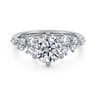 Reena - 14K Yellow Gold Round Diamond Engagement Ring - 0.5 ct