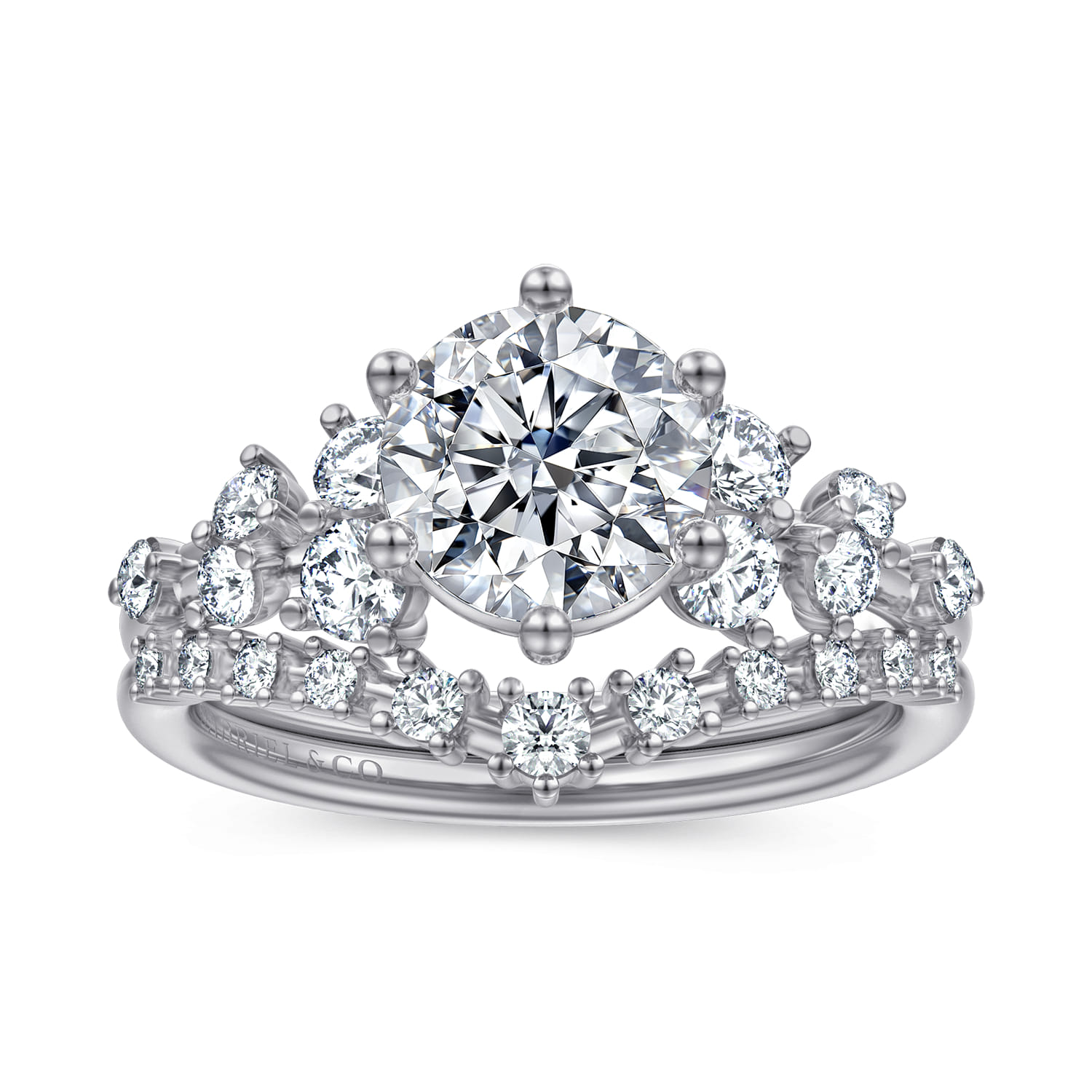 Reena - 14K Yellow Gold Round Diamond Engagement Ring - 0.5 ct - Shot 4