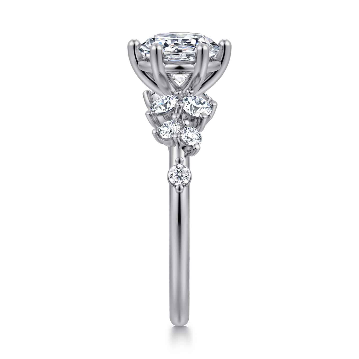 Reena - 14K Yellow Gold Round Diamond Engagement Ring - 0.5 ct - Shot 5