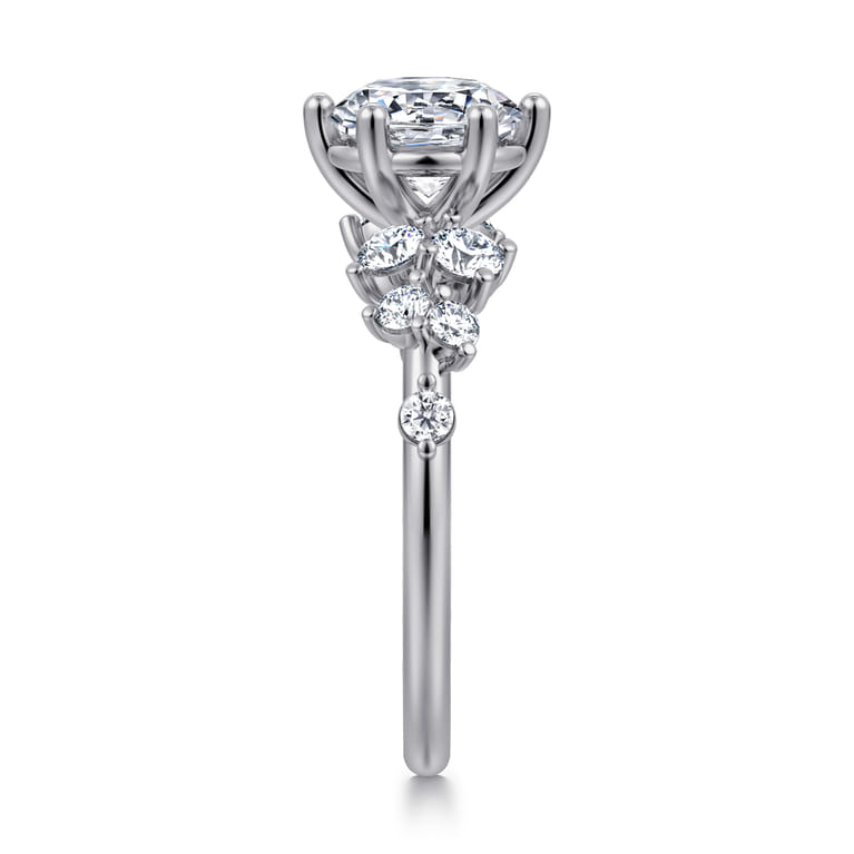 Reena - 14K Yellow Gold Round Diamond Engagement Ring - 0.5 ct - Shot 5