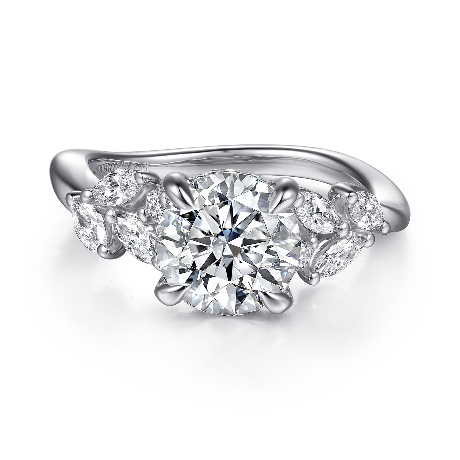 Collette - 14K White Gold Diamond Engagement Ring - 0.5 ct - Shot 1