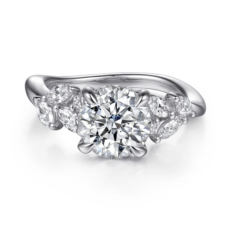 Collette - 14K White Gold Diamond Engagement Ring - 0.5 ct - Shot 1