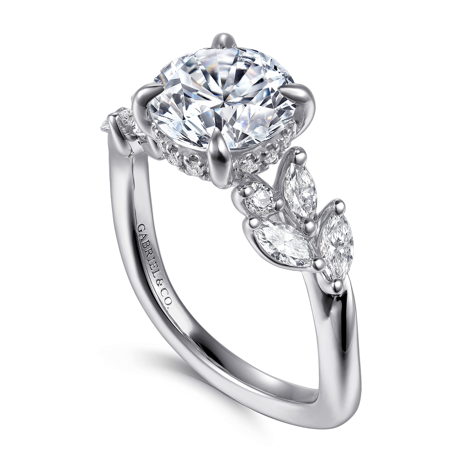 Collette - 14K White Gold Diamond Engagement Ring - 0.5 ct - Shot 3