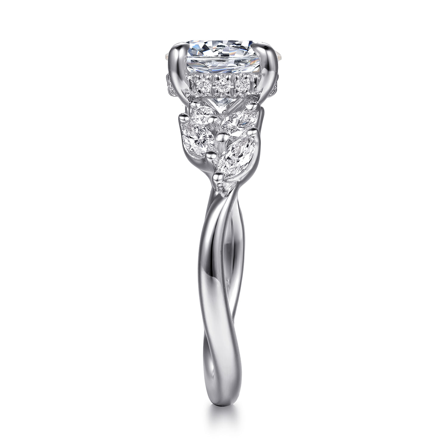 Collette - 14K White Gold Diamond Engagement Ring - 0.5 ct - Shot 5