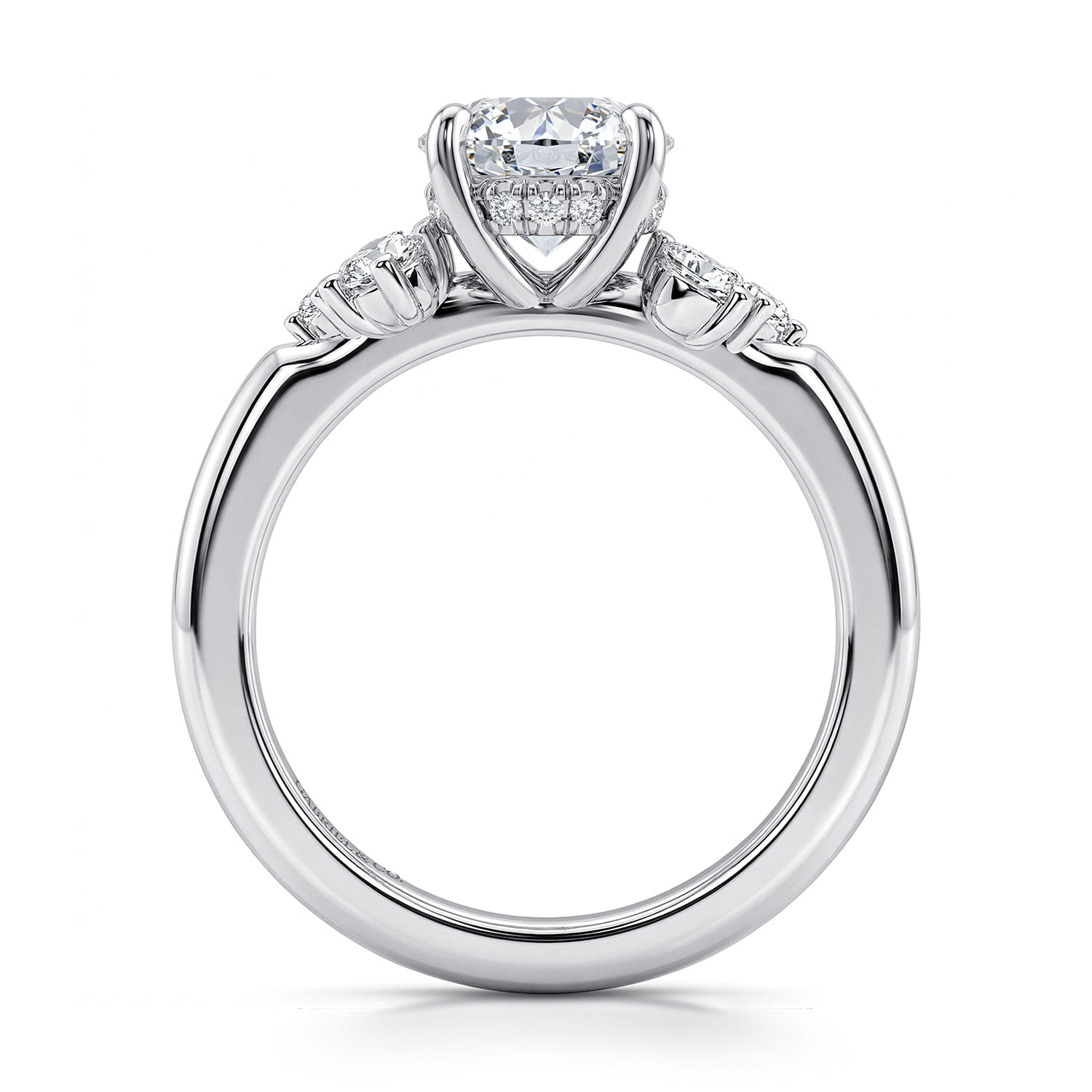 Caye - 14K White Gold Round Diamond Engagement Ring - 0.4 ct - Shot 2