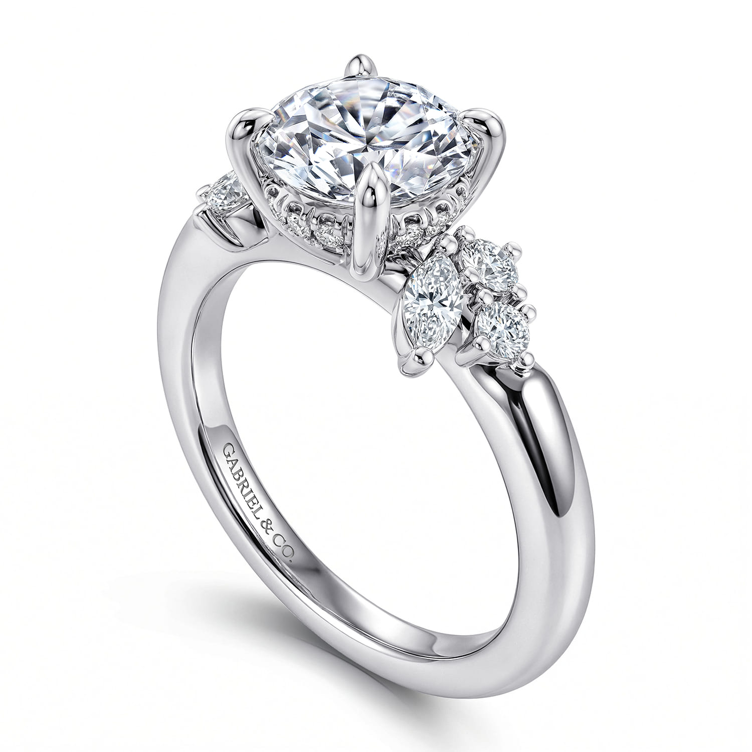 Caye - 14K White Gold Round Diamond Engagement Ring - 0.4 ct - Shot 3