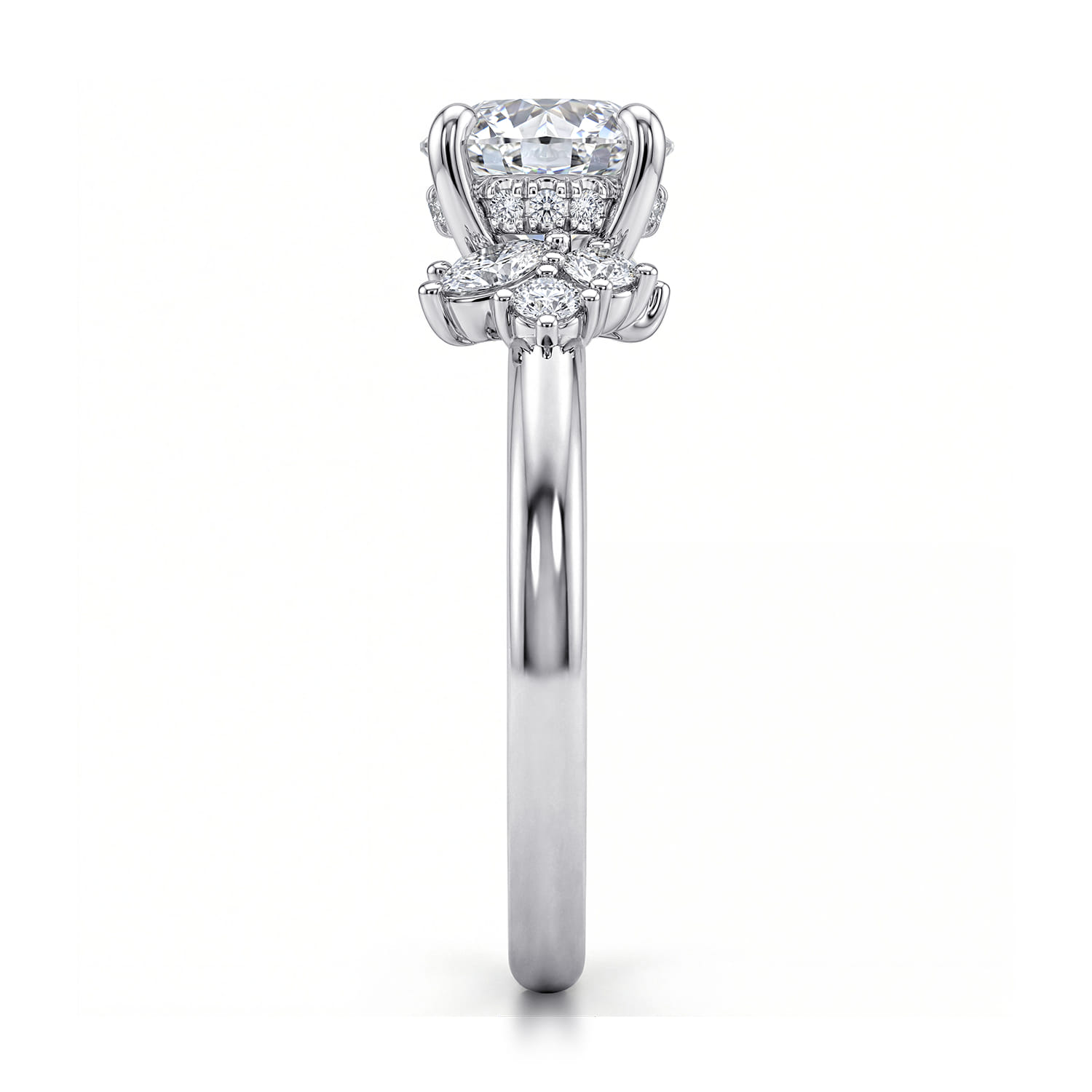 Caye - 14K White Gold Round Diamond Engagement Ring - 0.4 ct - Shot 4