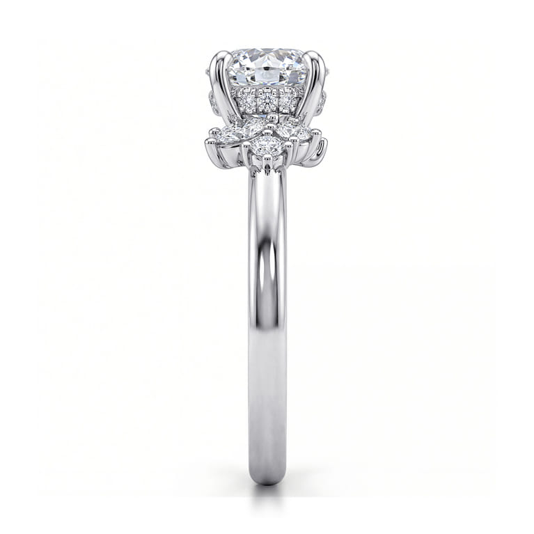 Caye - 14K White Gold Round Diamond Engagement Ring - 0.4 ct - Shot 4