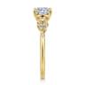 Reena - 14K Yellow Gold Cushion Cut Diamond Engagement Ring - 0.18 ct