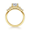 Avah - 14K Yellow Gold Cushion Cut Diamond Cluster Engagement Ring - 0.28 ct
