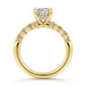Cove - 14K Yellow Gold Cushion Cut Diamond Engagement Ring - 0.45 ct