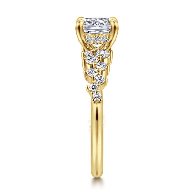 Cove - 14K Yellow Gold Cushion Cut Diamond Engagement Ring - 0.45 ct - Shot 4