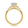Arletta - 14K Yellow Gold Cushion Cut Diamond Engagement Ring - 0.18 ct