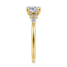 Arletta - 14K Yellow Gold Cushion Cut Diamond Engagement Ring - 0.18 ct
